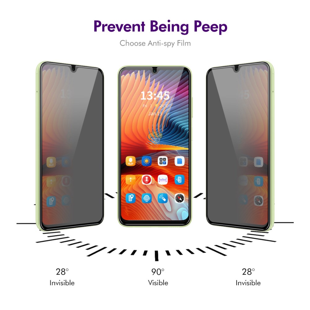 ENKAY ENKAY Xiaomi Redmi 14C Skärmskydd Härdat Glas Heltäckande Privacy