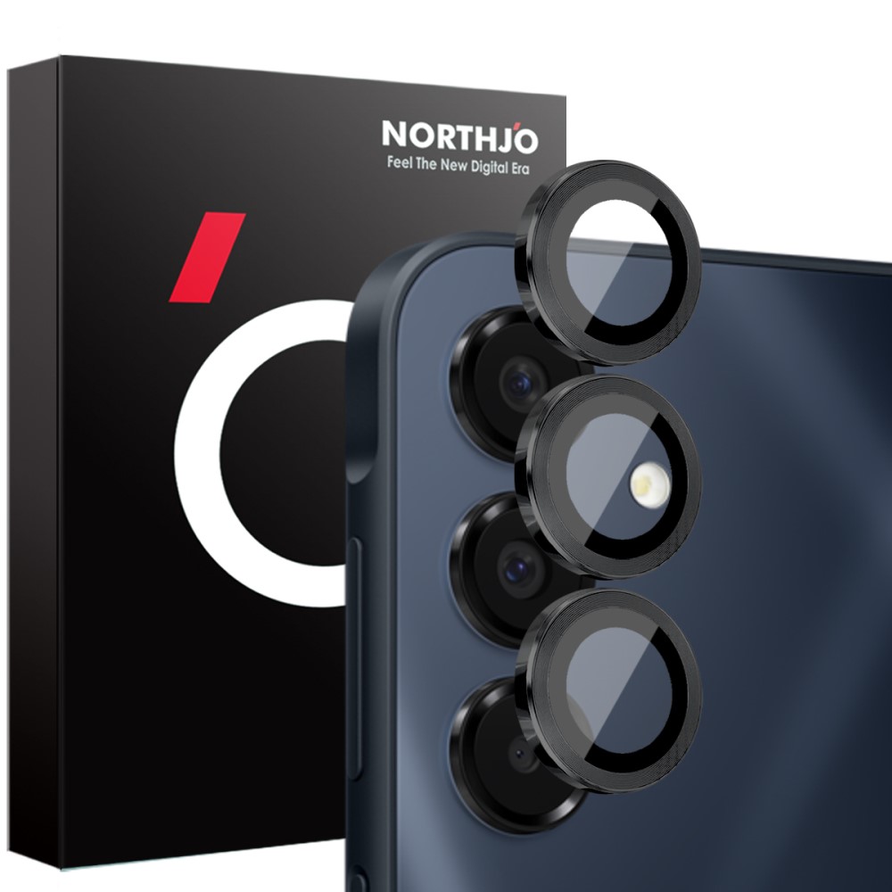 NORTHJO NORTHJO Samsung Galaxy A16 Linsskydd Härdat Glas Svart