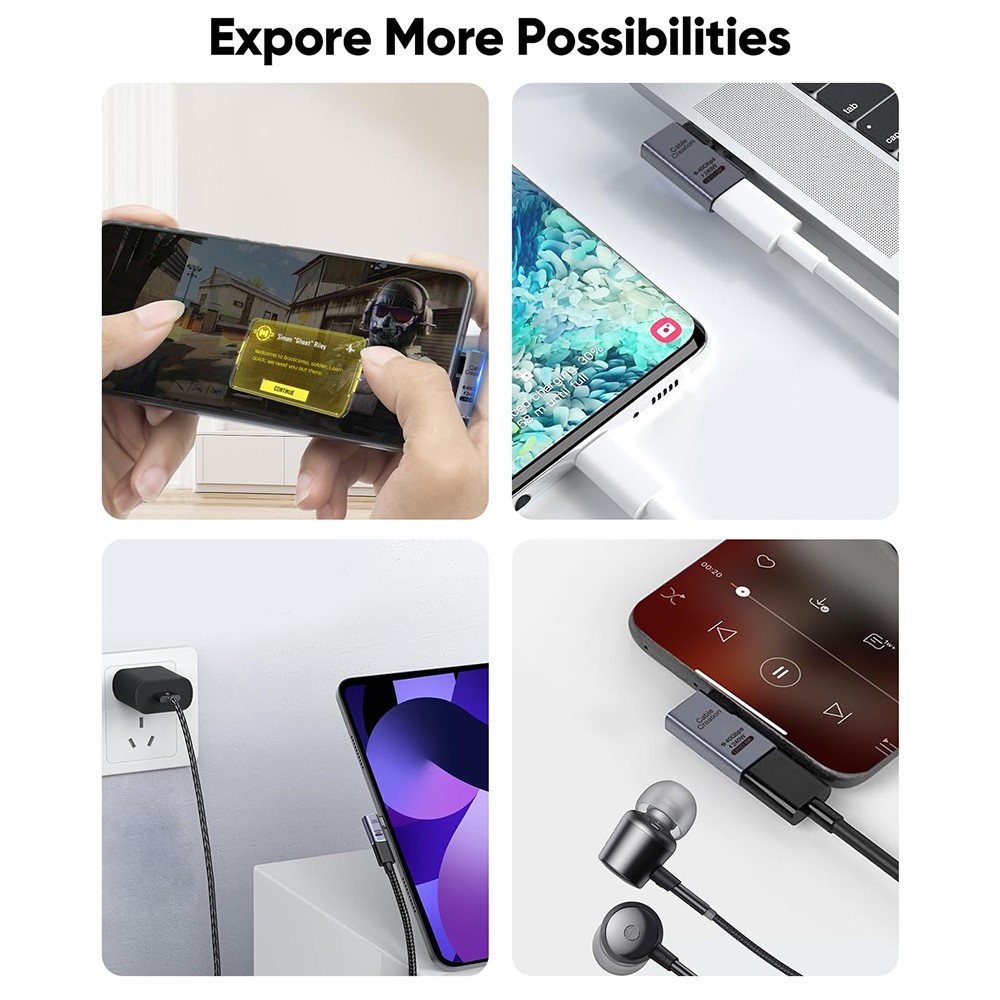 CableCreation CableCreation USB-C Hona - USB-C Hane Adapter Grå