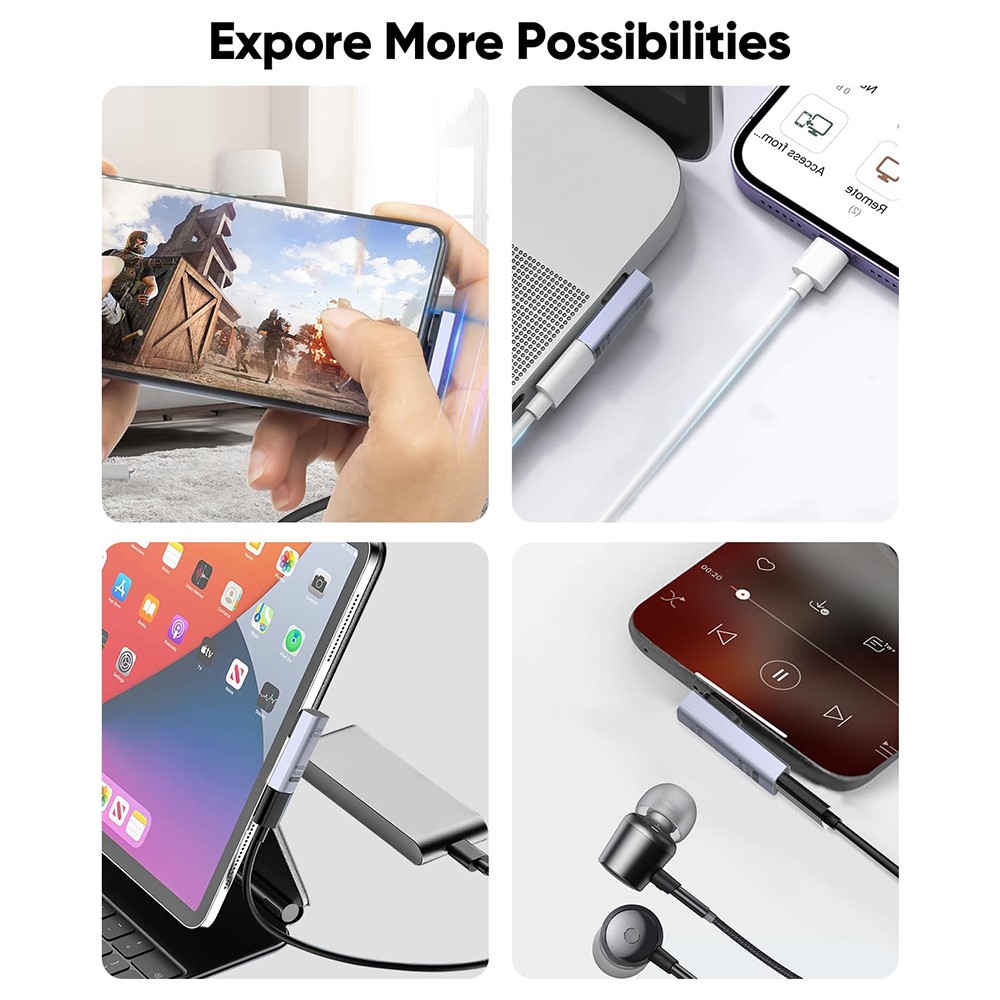 CableCreation CableCreation USB-C Hona - USB-C Hane Adapter Grå