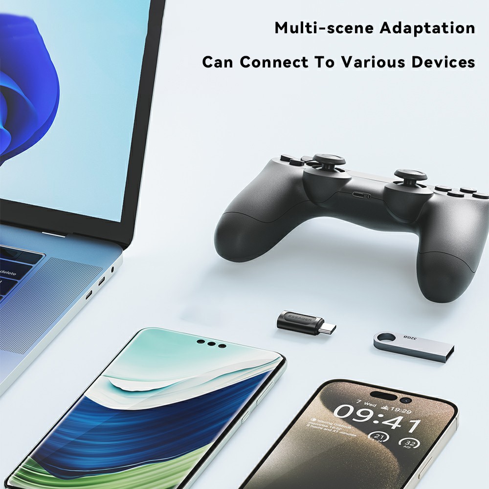 ESSAGER ESSAGER Lightning Hona - USB-C Hane Adapter Svart