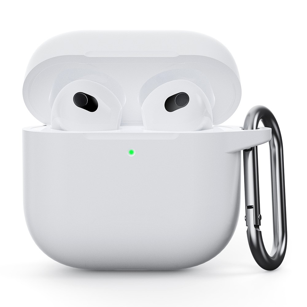  AirPods 4 Skal Med Krok Silikon Vit