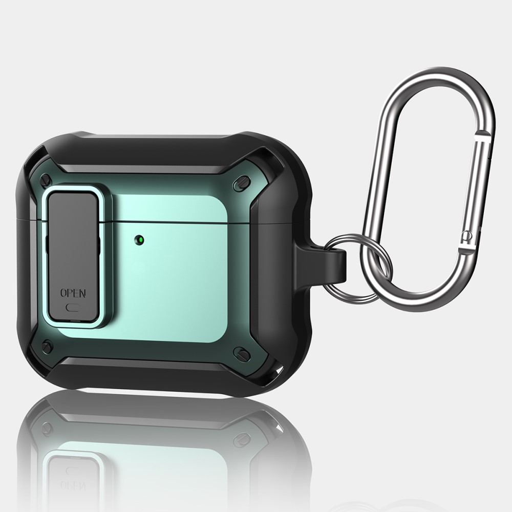  AirPods 4 Skal Shockproof Hybrid Armor Grön