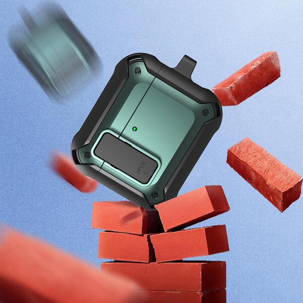  AirPods 4 Skal Shockproof Hybrid Armor Grön