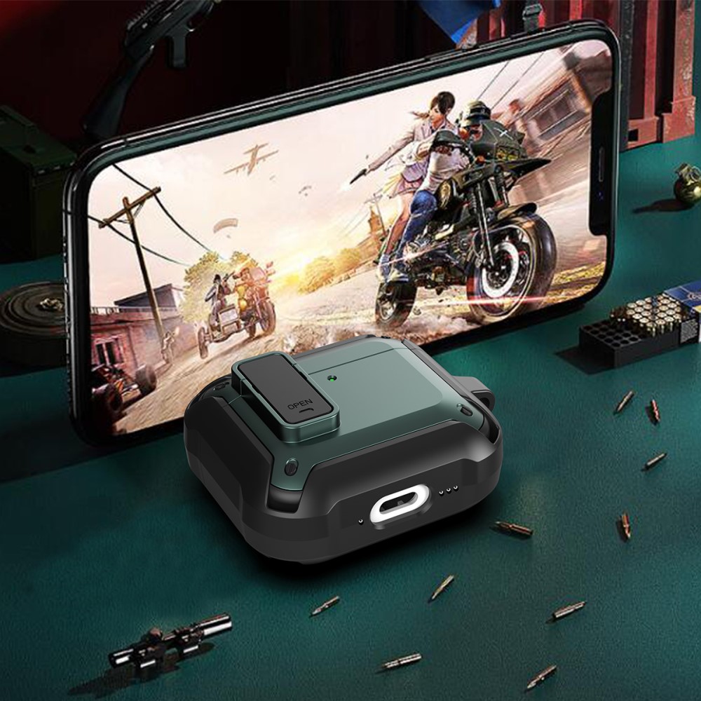 AirPods 4 Skal Shockproof Hybrid Armor Blå