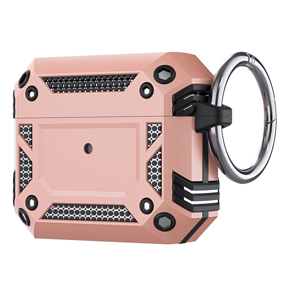  AirPods 4 Skal Med Karbinhake Hybrid Roséguld