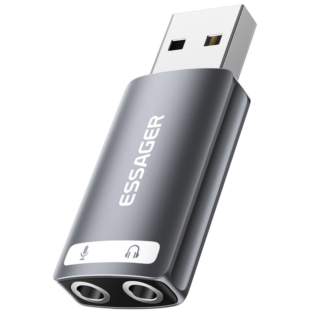 ESSAGER ESSAGER USB-A till 2x AUX 3.5mm Adapter