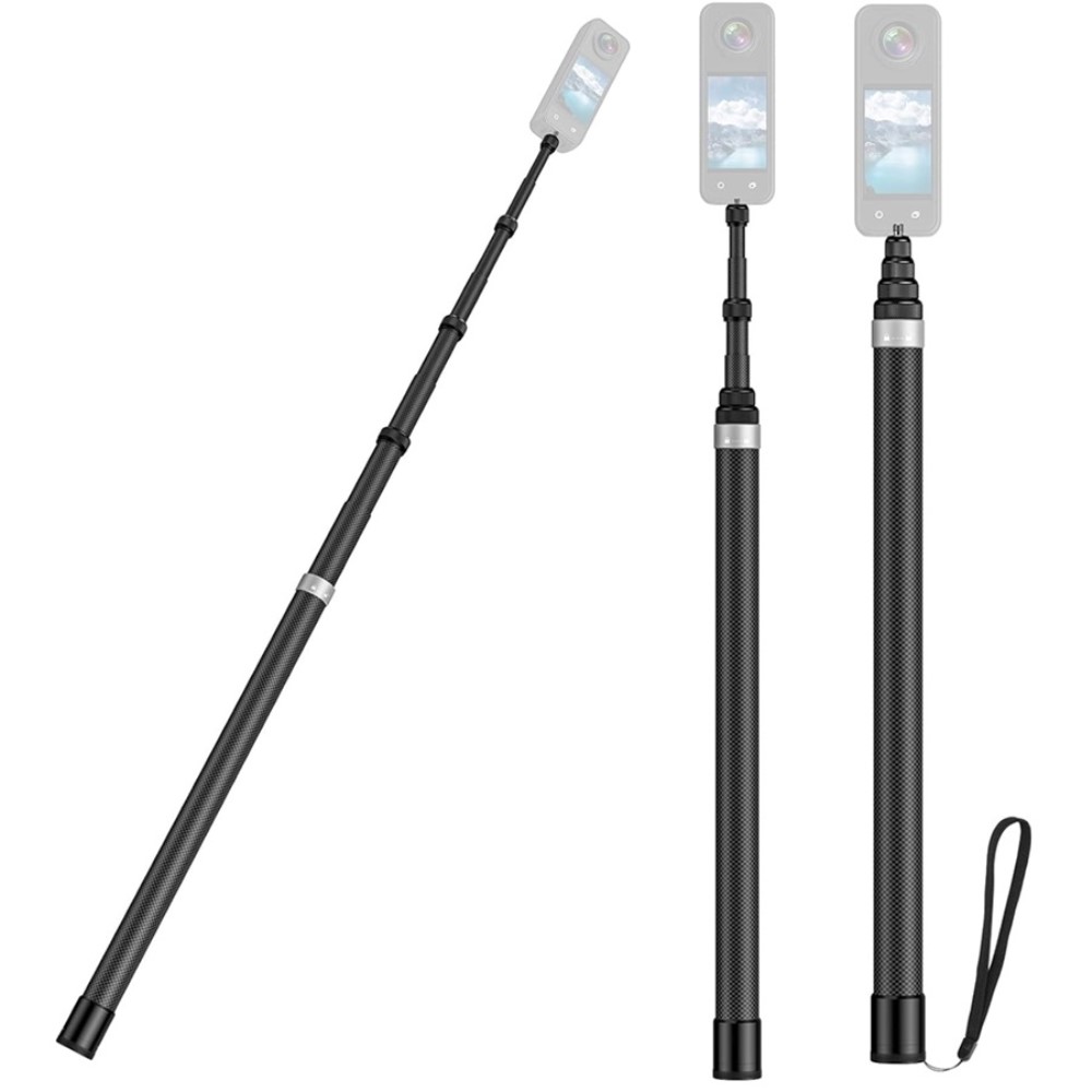  Selfiestick För Actionkamera 3 m Svart