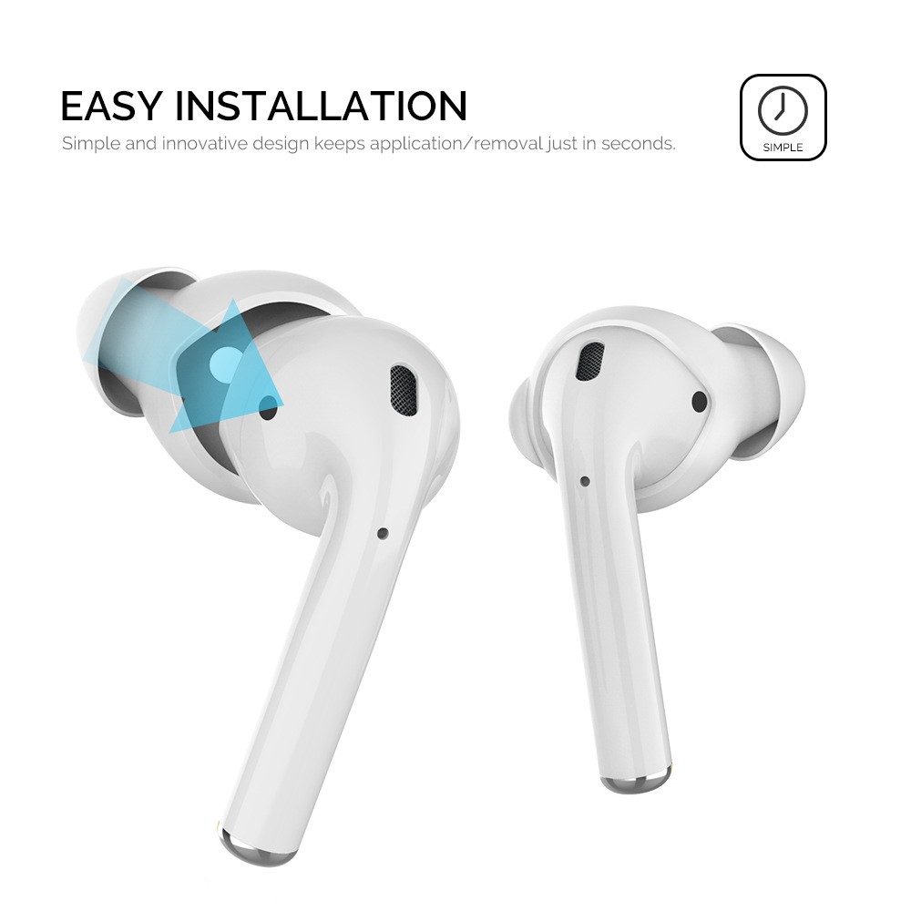 AHASTYLE AHASTYLE AirPods 2/1 3-PACK Öronpluggar Silikon Storlek L Svart