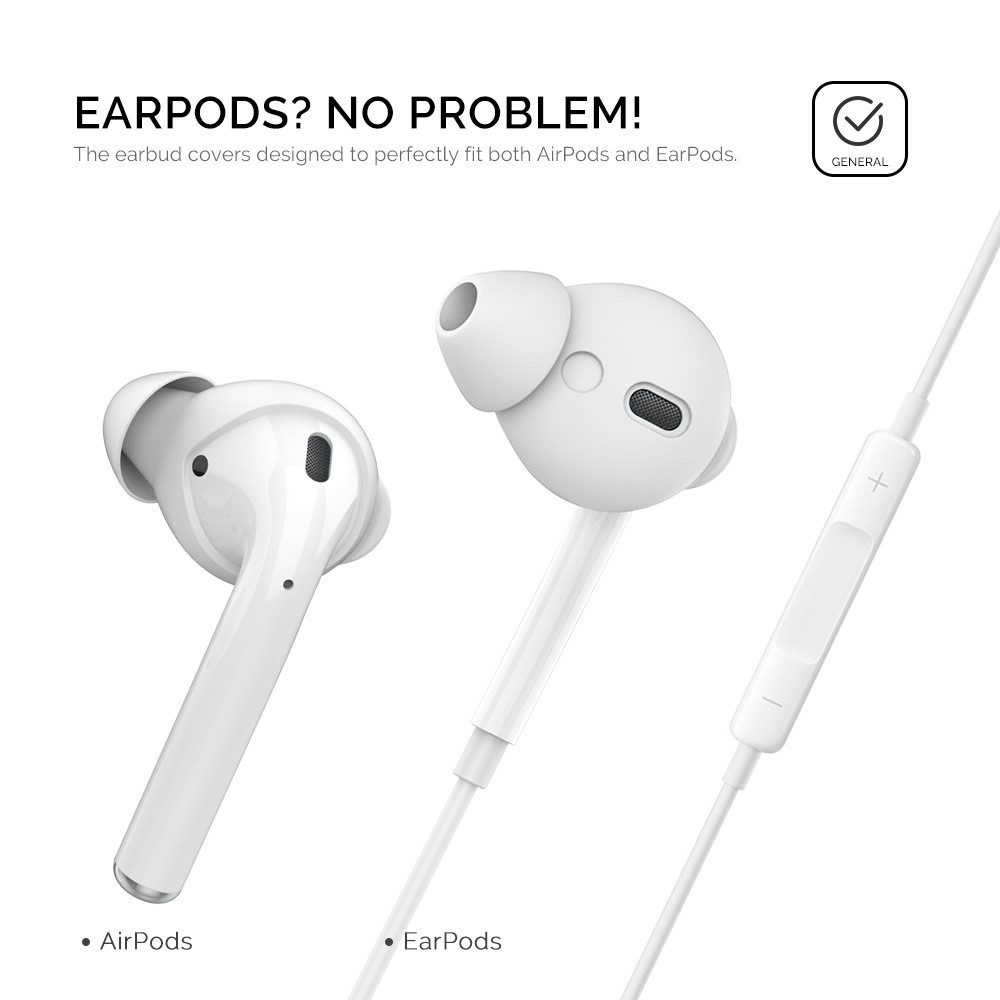 AHASTYLE AHASTYLE AirPods 2/1 3-PACK Öronpluggar Silikon Storlek L Svart