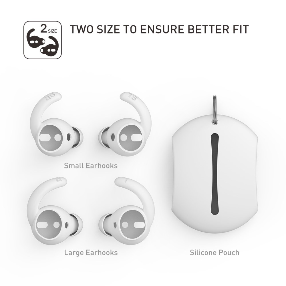 AHASTYLE AHASTYLE AirPods 2/1 2-PACK Öronpluggar Silikon Storlek S Svart