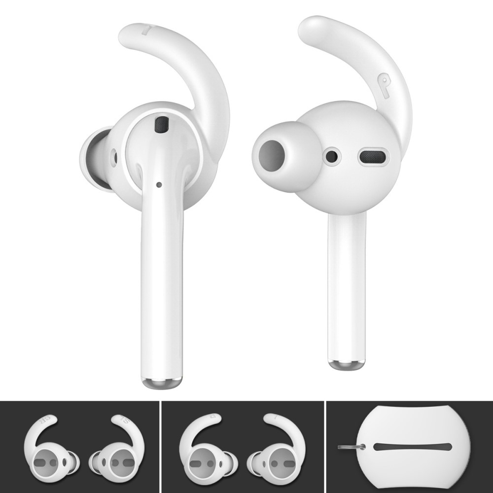 AHASTYLE AHASTYLE AirPods 2/1 2-PACK Öronpluggar Silikon Storlek S Vit