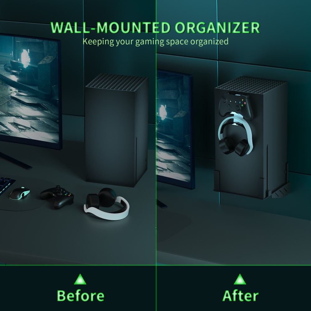 JYS JYS Xbox X Väggfäste Med Hållare För Handkontroll / Headset