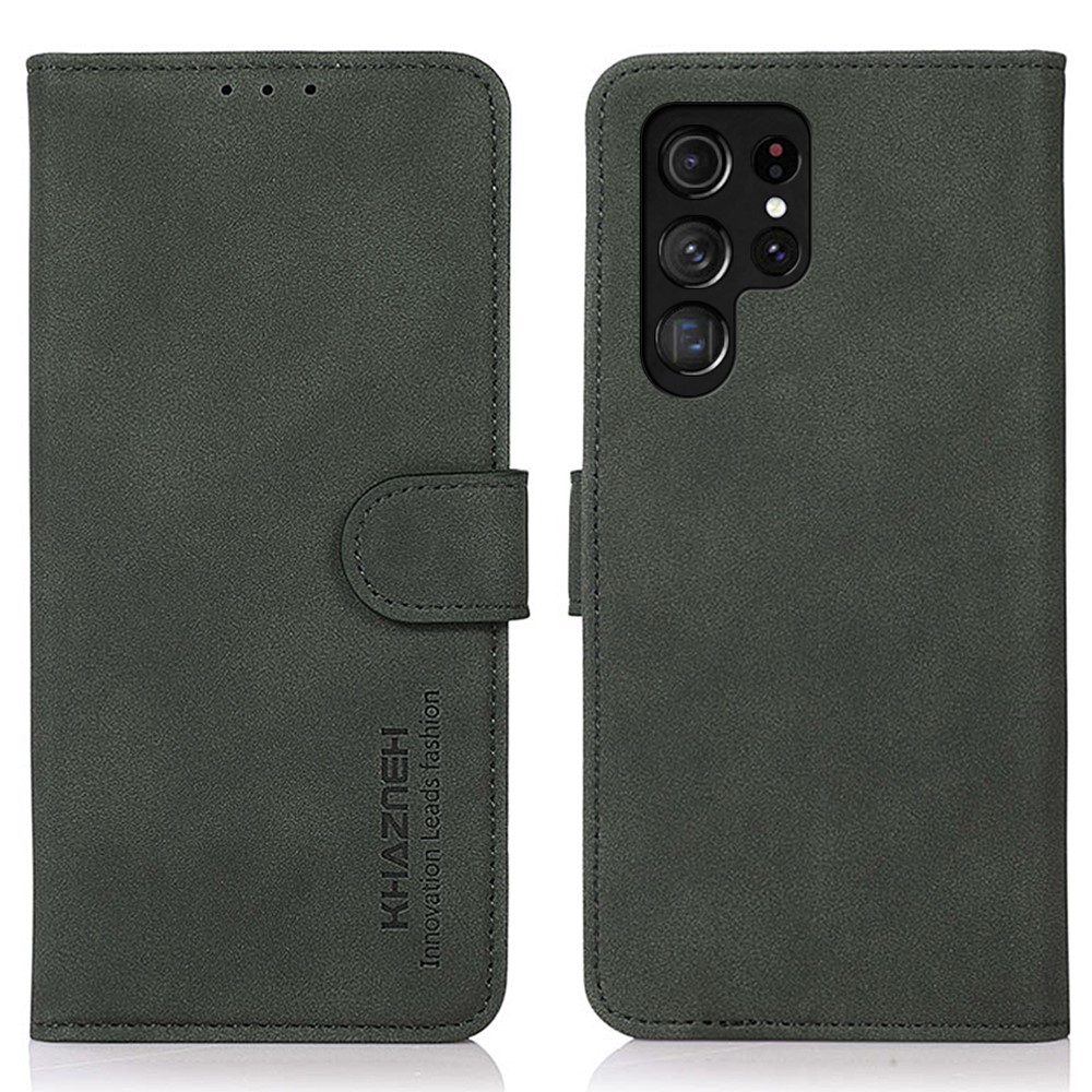 KHAZNEH KHAZNEH Samsung Galaxy S25 Ultra Fodral Retro Läder Grön