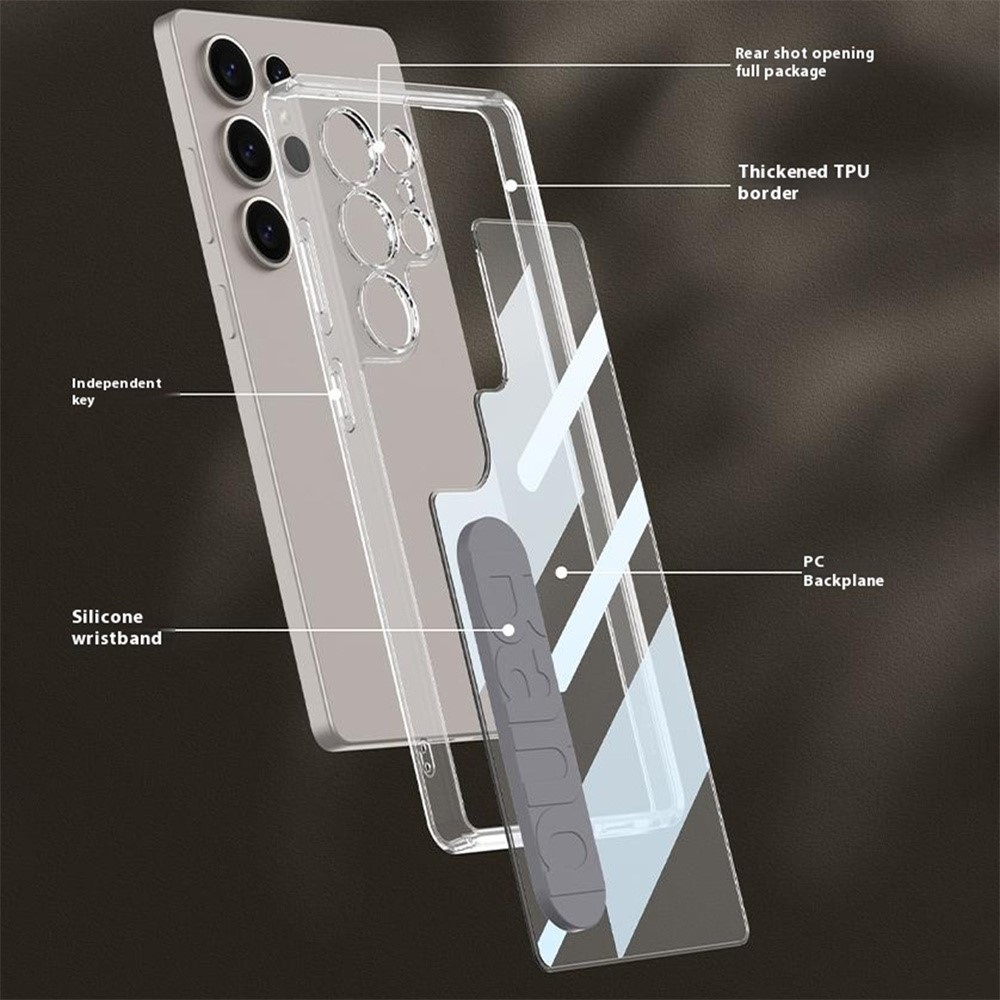 GKK GKK Samsung Galaxy S25 Ultra Skal Hand Strap Hybrid Grå