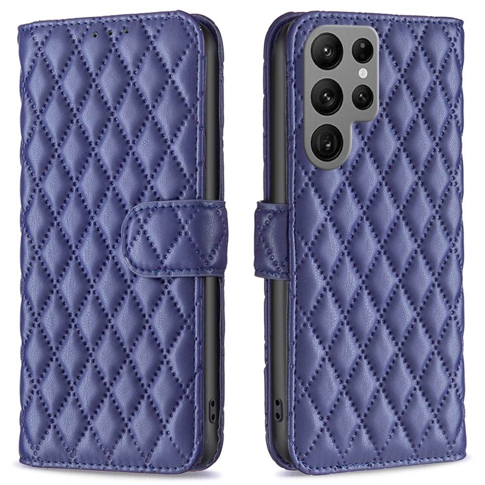  Samsung Galaxy S25 Ultra Fodral Diamond Läder Blå