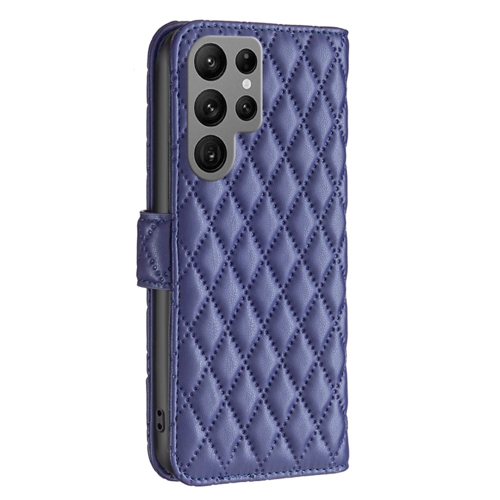  Samsung Galaxy S25 Ultra Fodral Diamond Läder Blå