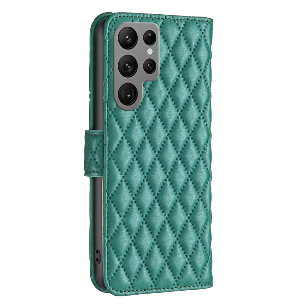  Samsung Galaxy S25 Ultra Fodral Diamond Läder Grön