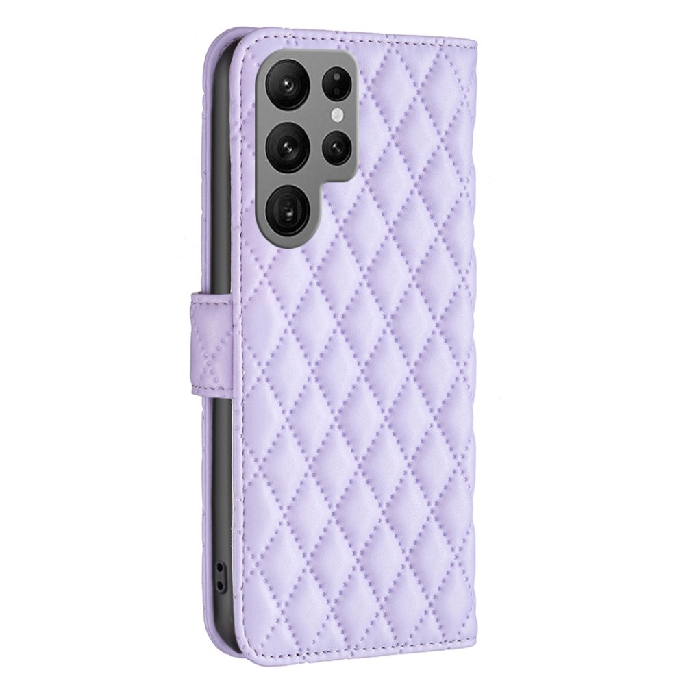  Samsung Galaxy S25 Ultra Fodral Diamond Läder Lila