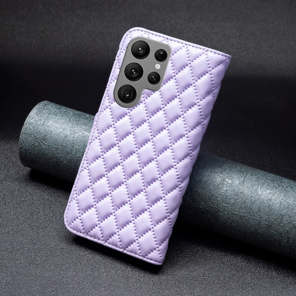  Samsung Galaxy S25 Ultra Fodral Diamond Läder Lila