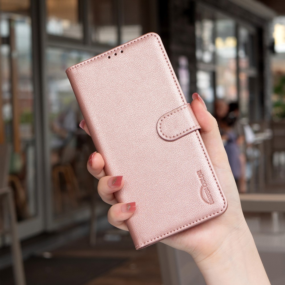  Samsung Galaxy S25 Ultra Fodral Läder RFID Roséguld