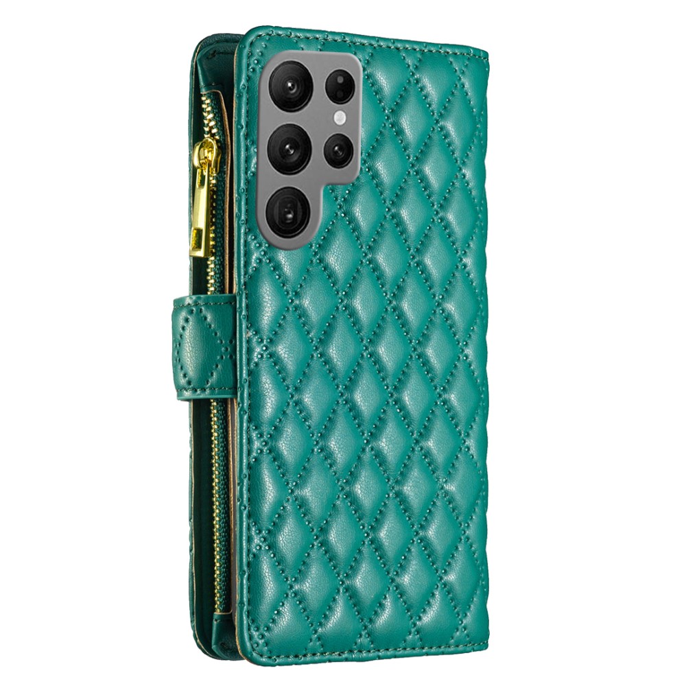 BINFEN BINFEN Galaxy S25 Ultra Fodral Diamond Multifunktionell Grön