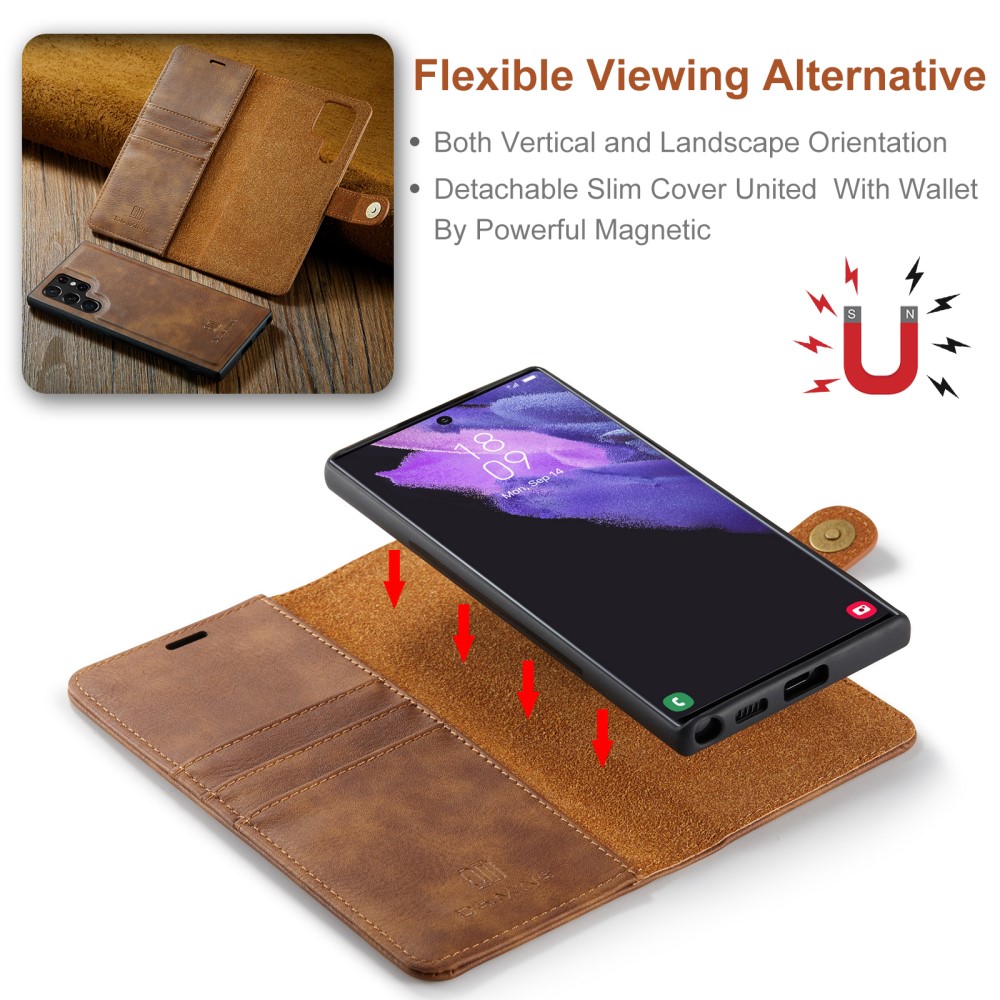 DG.MING DG.MING Galaxy S25 Ultra 2in1 Magnet Fodral / Skal Brun