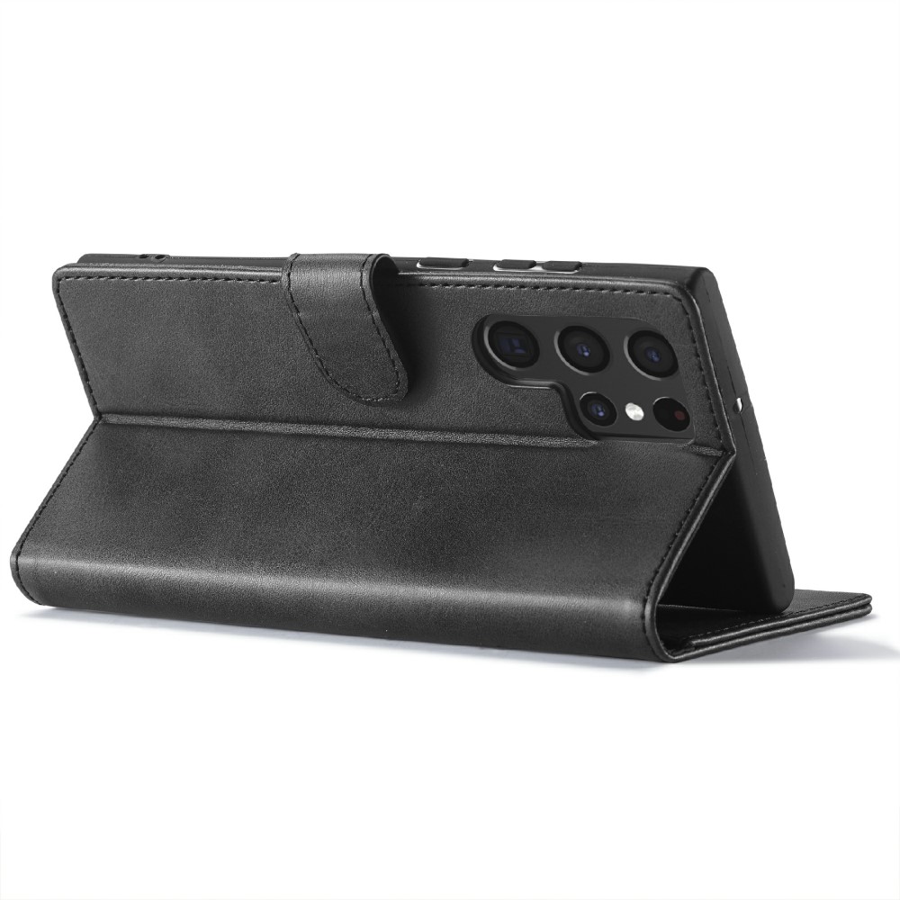 LC.IMEEKE LC.IMEEKE Samsung Galaxy S25 Ultra Fodral Läder Svart