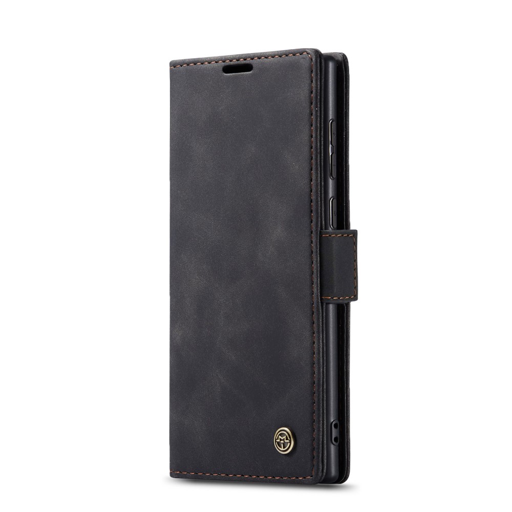 CASEME CASEME Samsung Galaxy S25 Ultra Fodral Retro Läder Svart