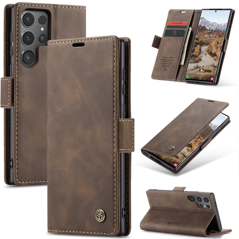 CASEME CASEME Samsung Galaxy S25 Ultra Fodral Retro Läder Brun