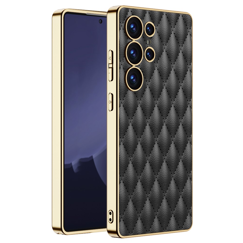 GKK GKK Samsung Galaxy S25 Ultra Skal Diamond Hybrid Läder Svart