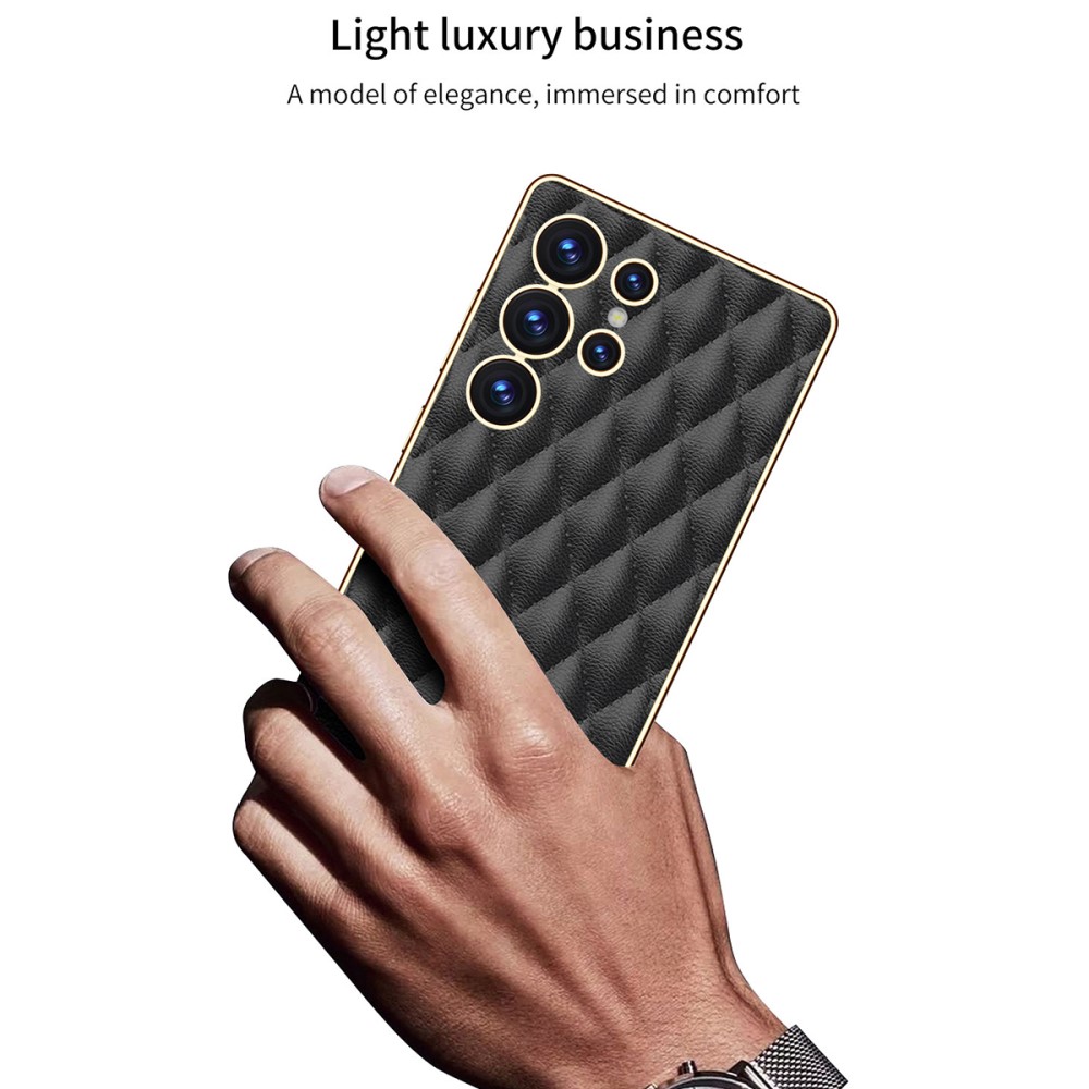GKK GKK Samsung Galaxy S25 Ultra Skal Diamond Hybrid Läder Lila