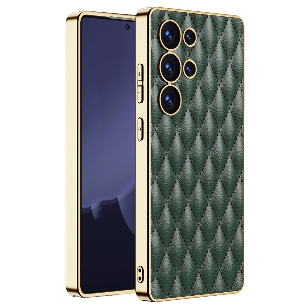 GKK GKK Samsung Galaxy S25 Ultra Skal Diamond Hybrid Läder Grön