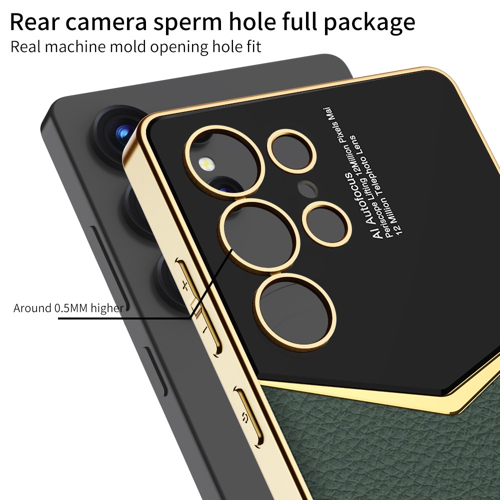 GKK GKK Galaxy S25 Ultra Skal Läder Hybrid Electroplate Lila