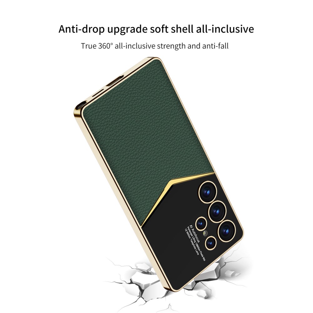 GKK GKK Galaxy S25 Ultra Skal Läder Hybrid Electroplate Lila