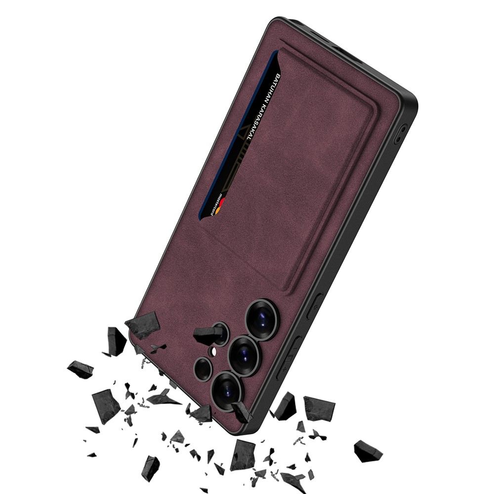 GKK GKK Galaxy S25 Ultra Skal Med Kortfack/Kickstand Läder Grön