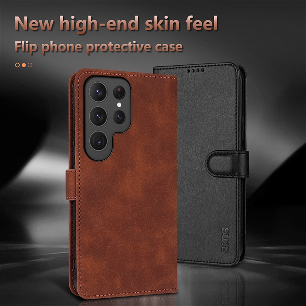 AZNS AZNS Samsung Galaxy S25 Ultra Fodral Läder Svart