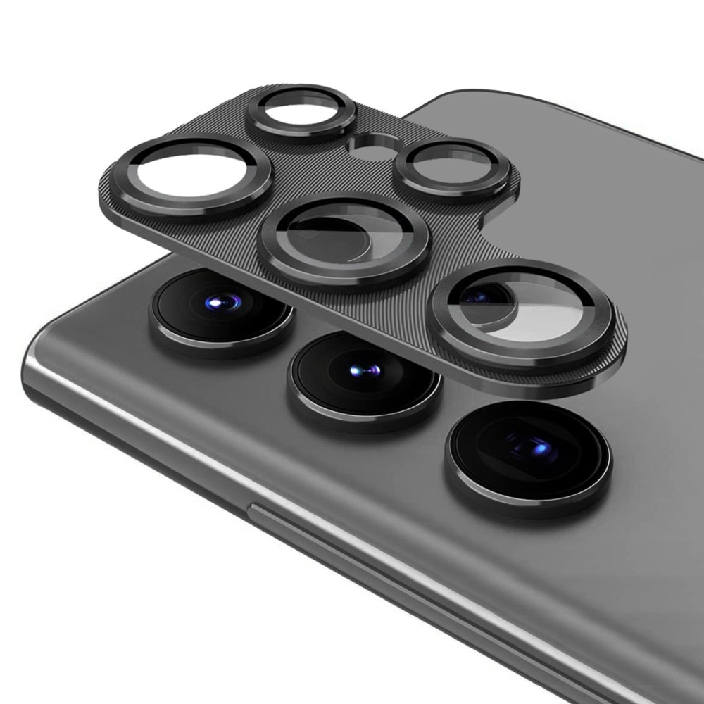 ENKAY ENKAY Galaxy S25 Ultra Linsskydd Aluminium Härdat Glas Svart