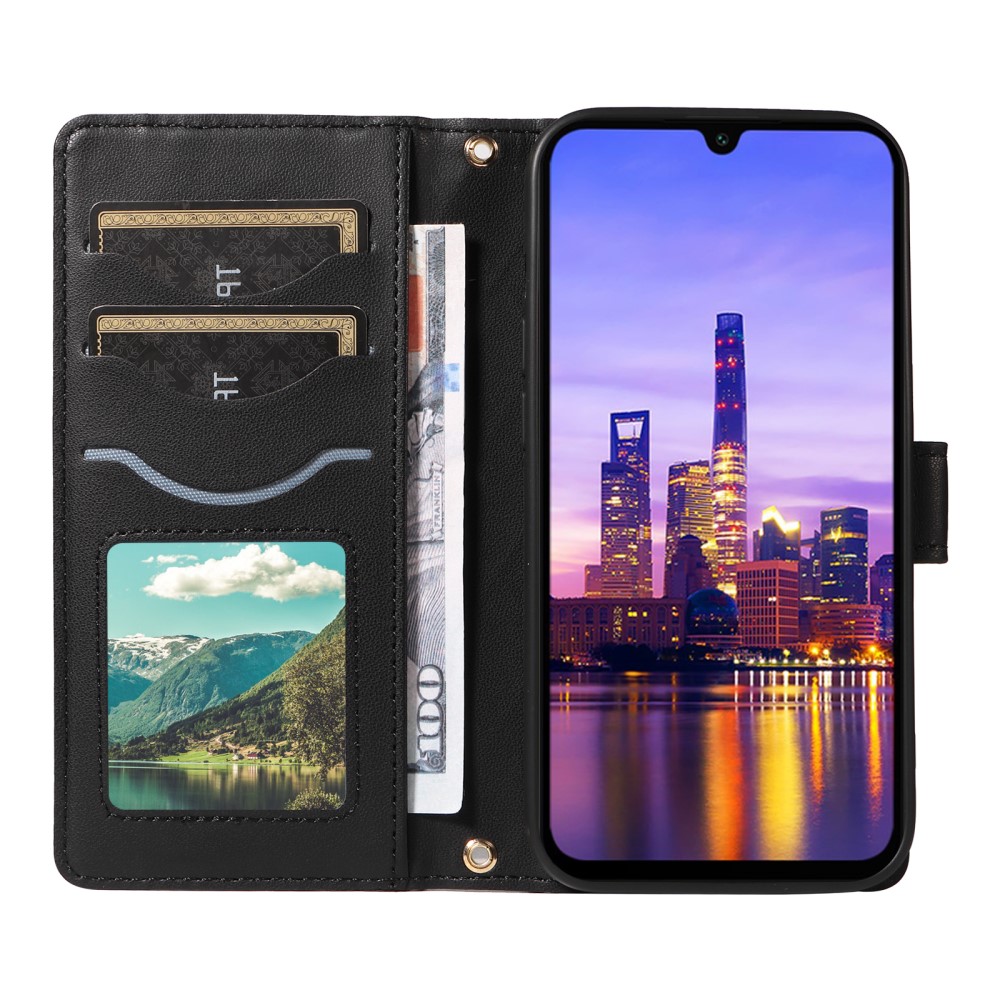  Samsung Galaxy A16 / A26 5G Fodral Rhombus Läder Svart
