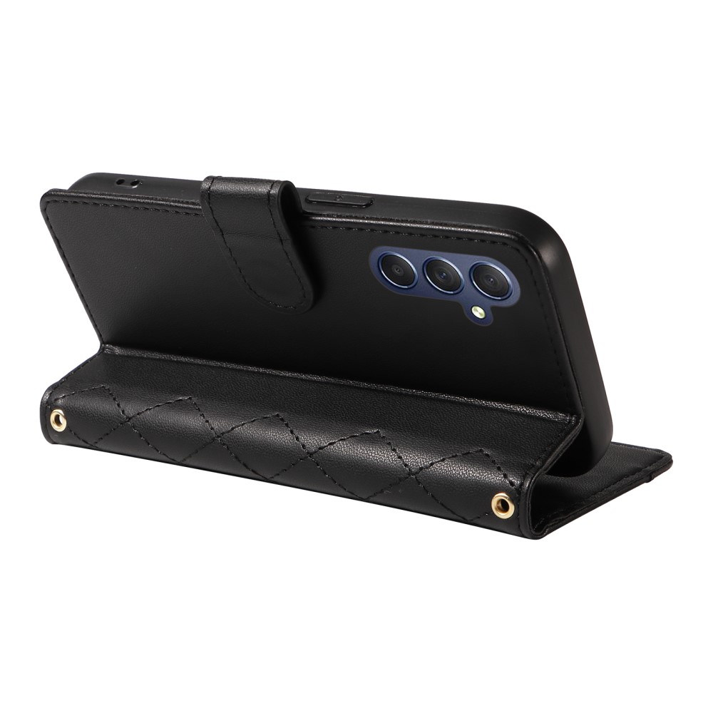  Samsung Galaxy A16 / A26 5G Fodral Rhombus Läder Svart