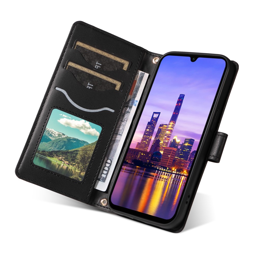  Samsung Galaxy A16 / A26 5G Fodral Rhombus Läder Svart