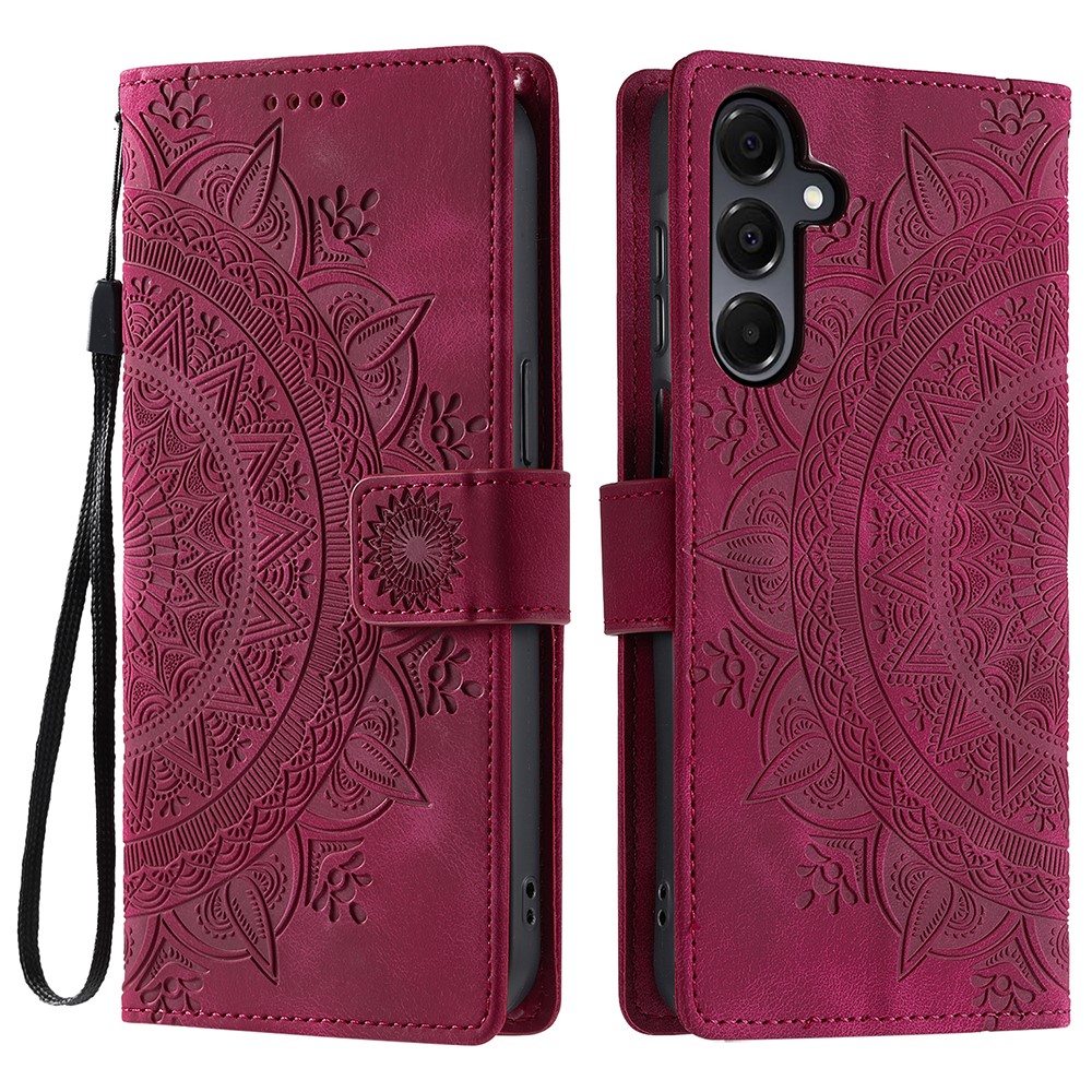  Samsung Galaxy A16 / A26 5G Fodral Mandala Läder Rosa