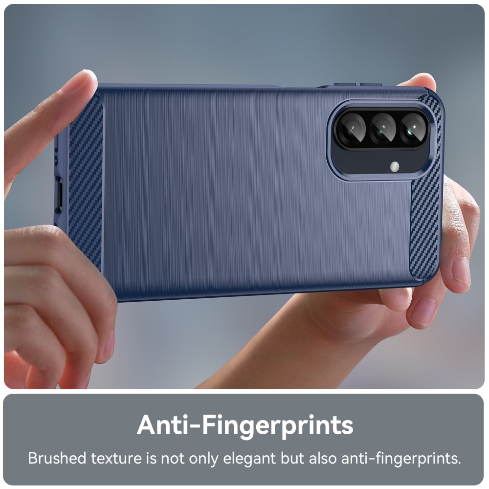  Samsung Galaxy A16 / A26 5G Skal Kolfiber Textur Blå
