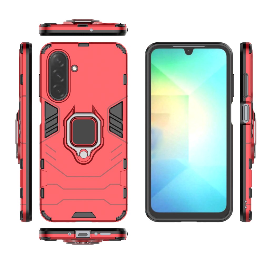  Samsung Galaxy A16 / A26 5G Skal Hybrid Ring Armor Röd