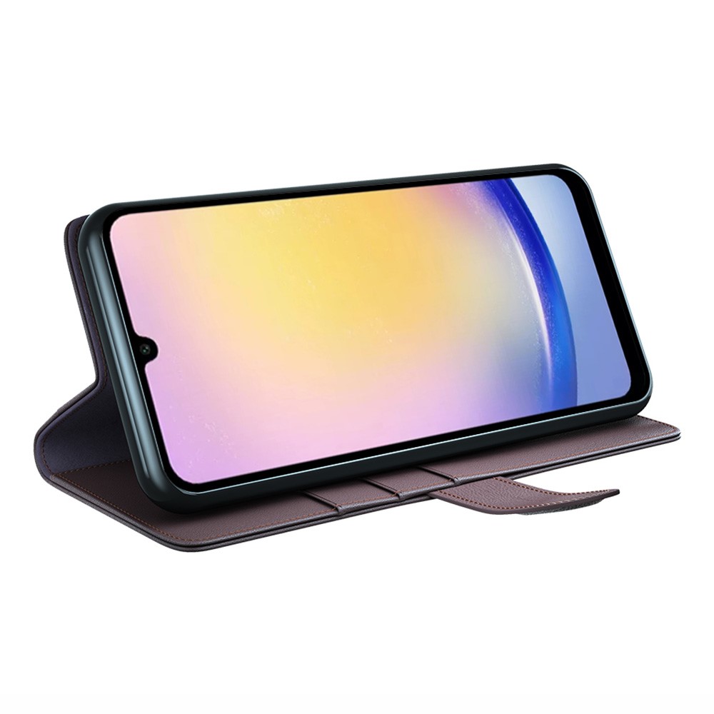  Samsung Galaxy A16 / A26 5G Fodral Premium Äkta Läder Brun