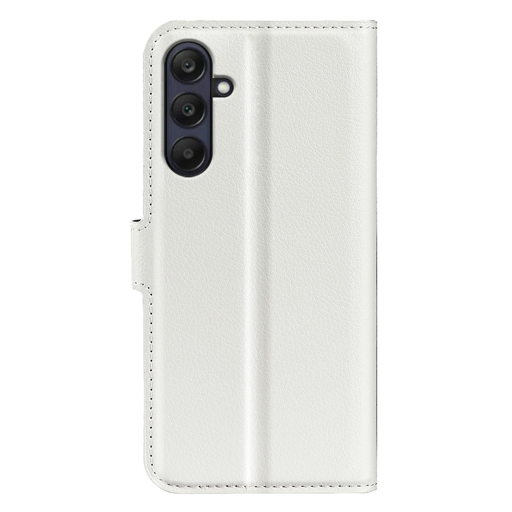  Samsung Galaxy A16 / A26 5G Fodral Litchi Läder Textur Vit