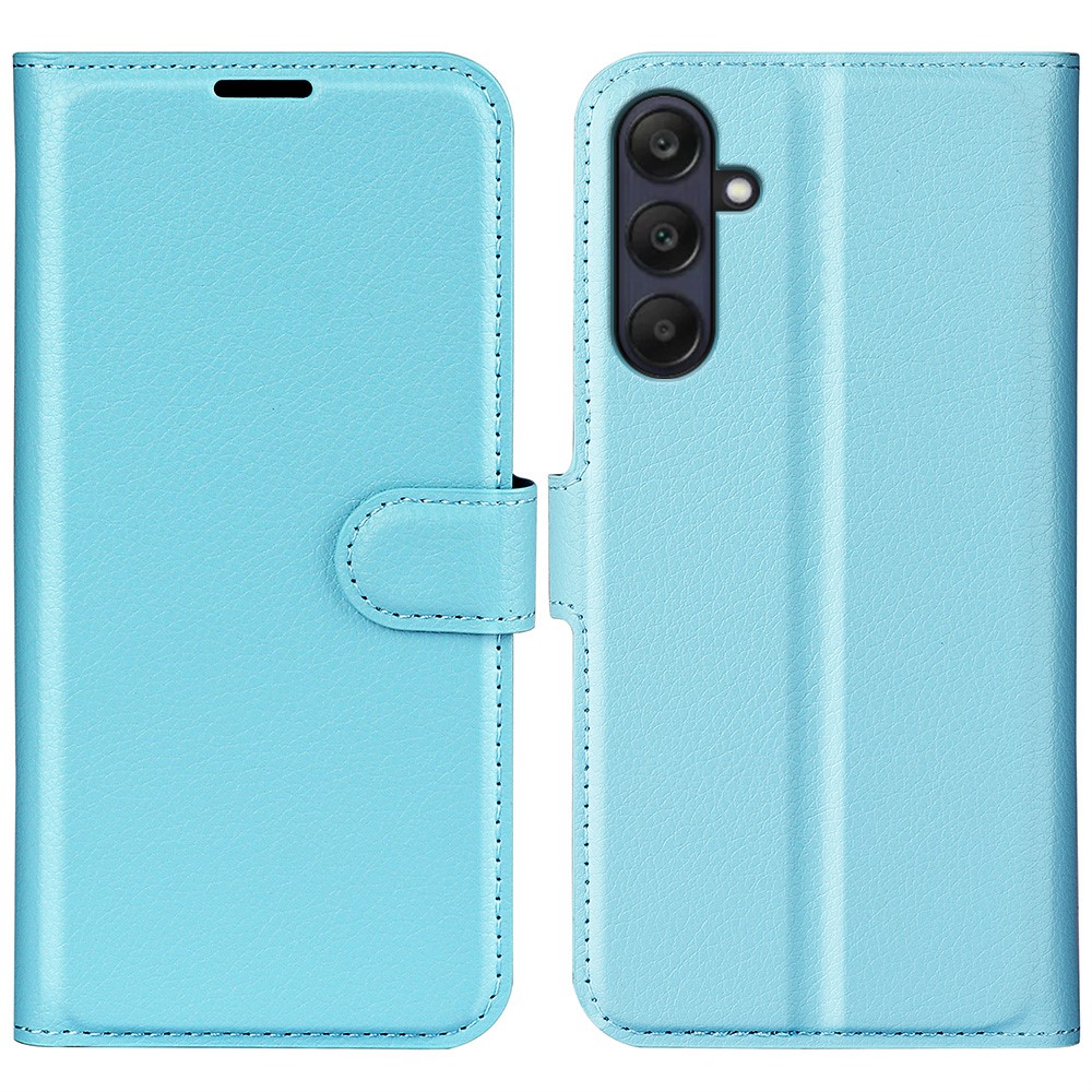  Samsung Galaxy A16 / A26 5G Fodral Litchi Läder Textur Blå