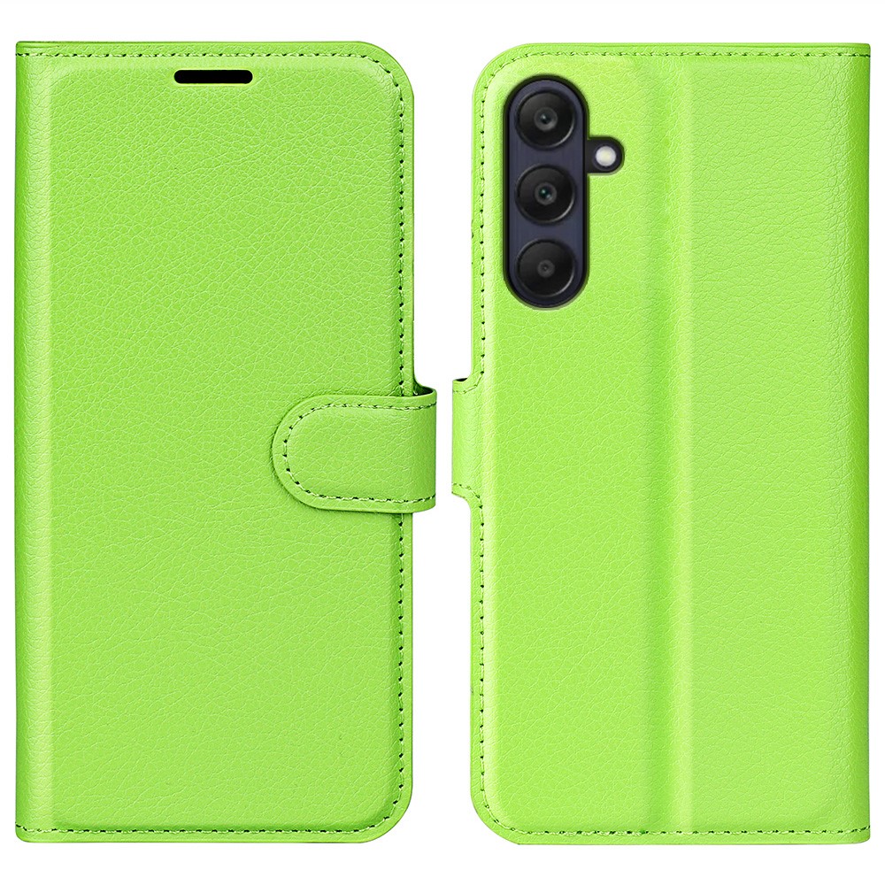  Samsung Galaxy A16 / A26 5G Fodral Litchi Läder Textur Grön
