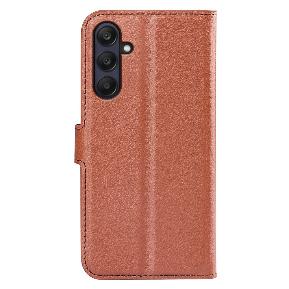  Samsung Galaxy A16 / A26 5G Fodral Litchi Läder Textur Brun