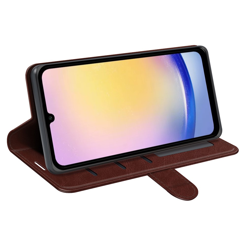  Samsung Galaxy A26 5G Fodral Crazy Horse Läder Brun